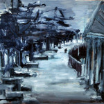 winter olieverf 50x50