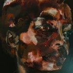 portret van een vrouw mixed med. canvas 70x100cm - VERKOCHT